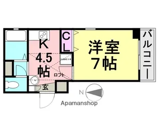 エクセレント【303号室】の間取り