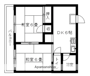 エスペラース南塚口【203号室】の間取り