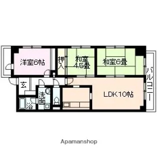 エスペラース南塚口【403号室】の間取り