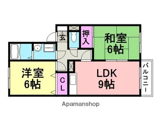 ラ・ヴィータ【201号室】の間取り