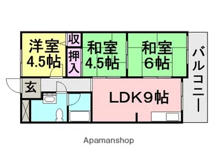 サンハイツホリウチ【3階】の間取り