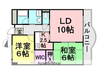 フローラルハイム安倉【603号室】の間取り