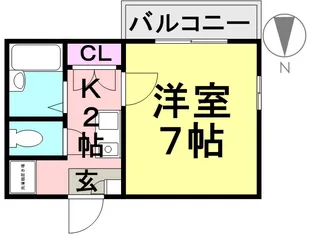 ジュネス立花【405号室】の間取り