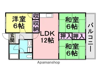 リバーサイド【102号室】の間取り