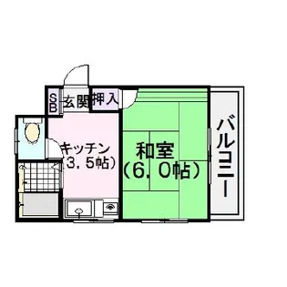 北口ハイツ【301号室】の間取り