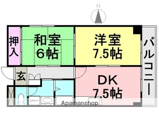 ベルメゾン武庫川【2階】の間取り