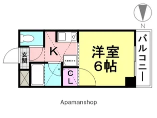 ラメゾンドゥヨシムラⅡ【6B号室】の間取り