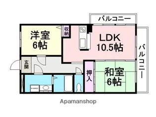 シャトー長洲【4階】の間取り