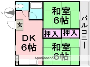 市隆ハイツ立花2番館【301号室】の間取り