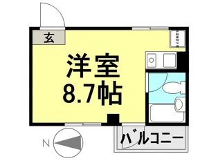 AIROSE立花【2階】の間取り