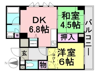 ウィンベルソロ立花【5階】の間取り