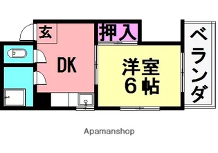 東豊ハイツ南七松【403号室】の間取り