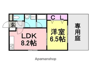 リバー武庫之荘【1階】の間取り