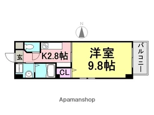 プラマー3番館【201号室】の間取り