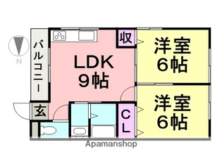 フィルコート南塚口【202号室】の間取り