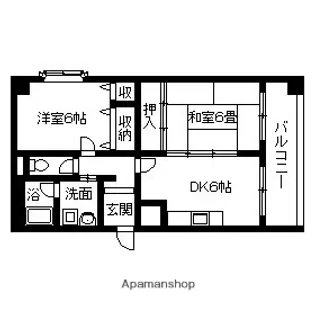塚口グリーンハイツ【6階】の間取り