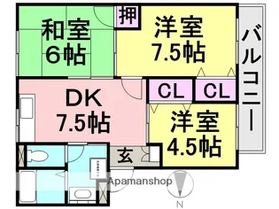 シティコート西難波【1階】の間取り