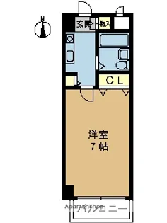ソシエ立花【5階】の間取り