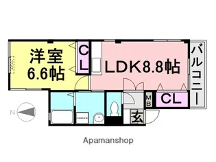 別府マンション5【1階】の間取り