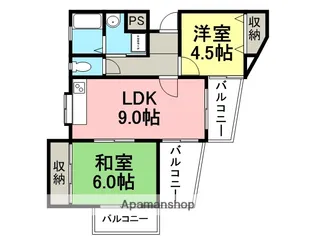 エスポワール武庫之荘北5【301号室】の間取り