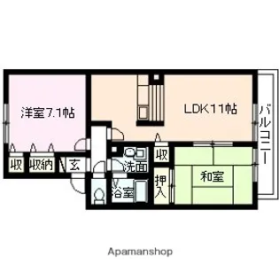 ジュネス武庫之荘3【B-212号室】の間取り