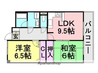 ヴィラジャパン立花【2階】の間取り