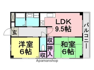 第2阪下マンション【4階】の間取り