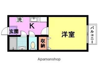 コーポカルム【203号室】の間取り