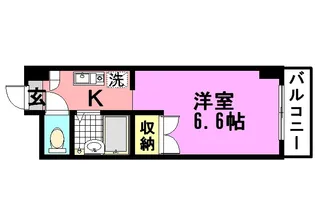 ブルーメ武庫之荘【201号室】の間取り