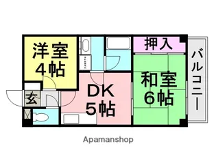 サンパティオ七松【304号室】の間取り