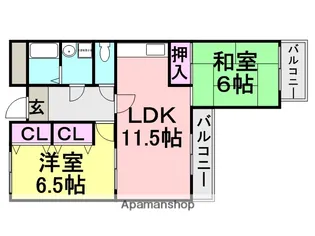 パレエシャロット【302号室】の間取り