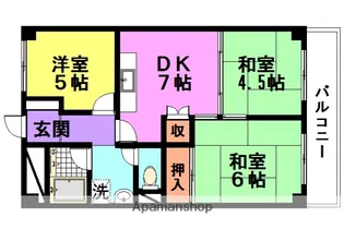 第2武庫之荘ハイム【506号室】の間取り