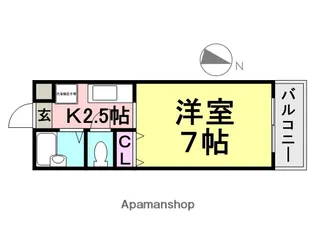 マンション立花【104号室】の間取り