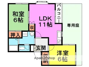 アベニュー武庫之荘【A101号室】の間取り