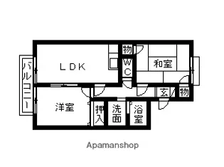 キューブ武庫川1【4階】の間取り