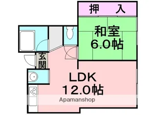 スリール杭瀬【202号室】の間取り