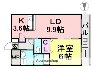 プロヴァンス【307号室】の間取り