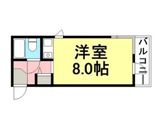 スタインウェイ【401号室】の間取り