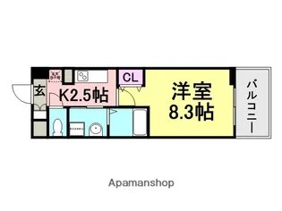インベスト塚口S?FRONT【5階】の間取り