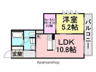 CASA CARINA QUATTRO【201号室】の間取り