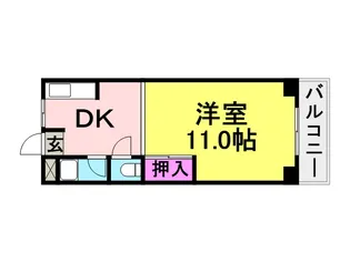 第2三和マンション【401号室】の間取り