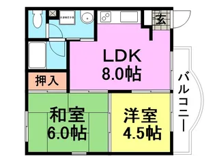 パラツィーナエスタ武庫元町【203号室】の間取り