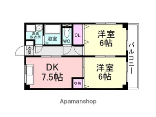 サンライズヴィレッジ【201号室】の間取り