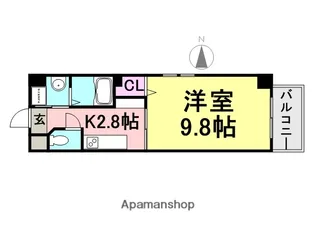 プラマー3番館【3階】の間取り