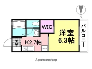 サンヴィラージュ・レイ【202号室】の間取り