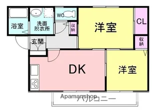 オークランドハイツ【A-202号室】の間取り