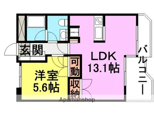 1LDKの間取り画像