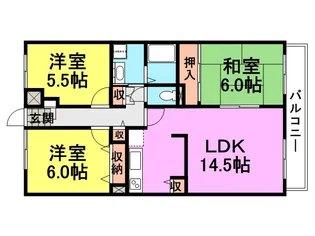 グリーンヴィラ武庫【4階】の間取り