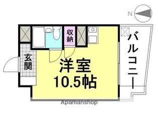朝日プラザアペックスコート西難波【3階】の間取り