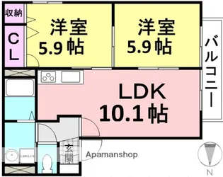 MOMMY BELL【B102号室】の間取り